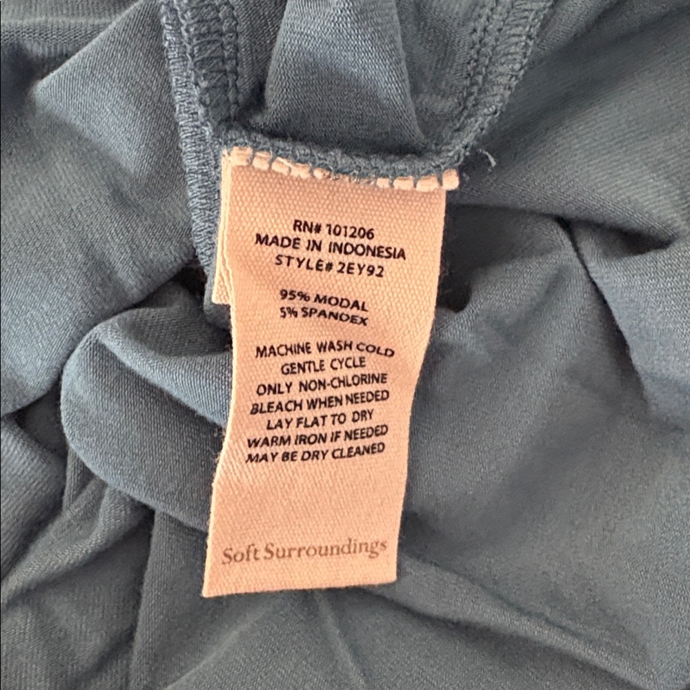 SOFT SURROUNDINGS Mallard Blue Jemez Tunic size Small (4-6) NWT - Picture 10 of 11